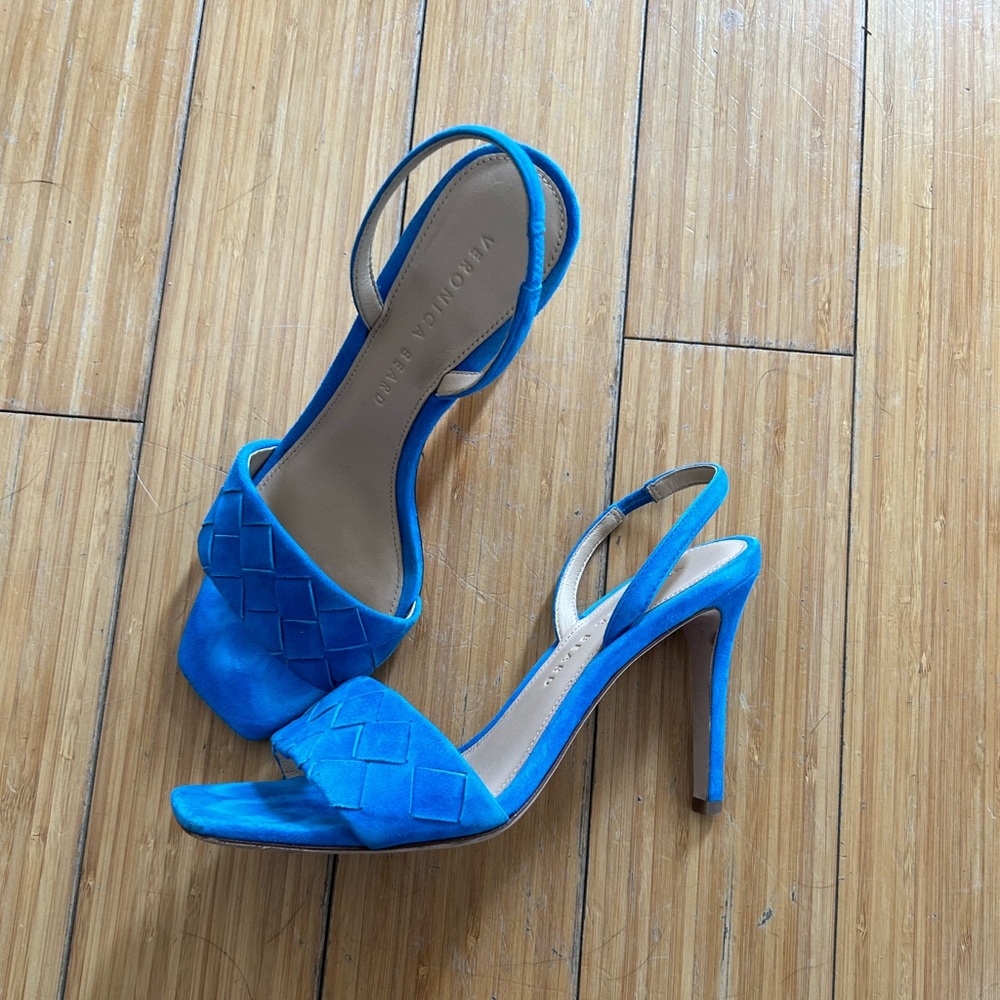 Veronica Beard Augustina Blue Heels 6.5 - Picture 8 of 10